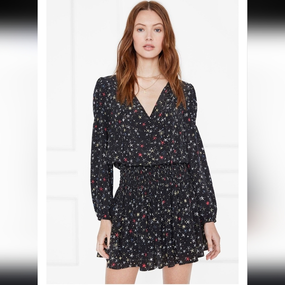 Anine Bing Martha Black Silk Dress size Small